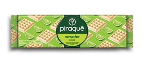 Kit C 10 Biscoito Wafer Piraquê Newafer Limão 100g Parcelamento sem juros