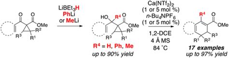 Calcium Catalyzed Dehydrative Ring Opening Cyclizations Of