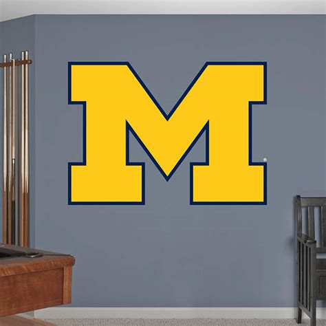 Michigan Wolverines "Block M" Logo Fathead Wall Decal