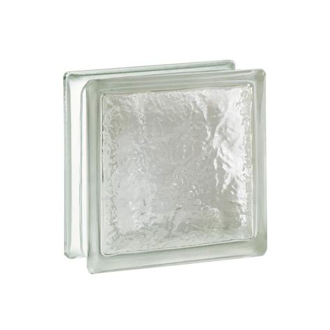 Seves Cortina 4 In Thick Series 8 In X 8 In X 4 In 8 Pack Ice Pattern Glass Block Actual