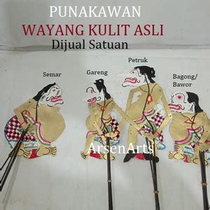 Jual Semar Gareng Petruk Dan Bagong Bawor Punakawan Wayang Kulit