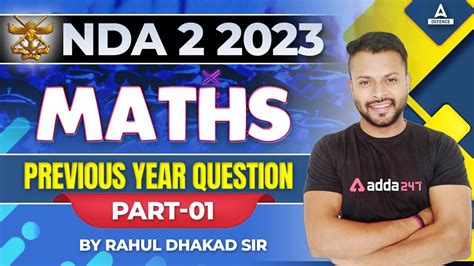 NDA 2 2023 Maths PYQs NDA 2 2023 Preparation Part 1 YouTube