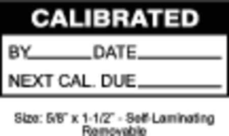 Stranco Inc Tcrsl Calibration Label Eng Black White Pk For