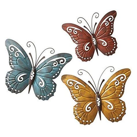 Stylish Metal Wall Art Sturdy Metal Construction With Butterfly