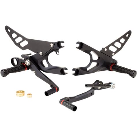 Yamaha YZF R6 2017 2020 Gilles Tooling FXR Rearsets Black FXR Y07 B