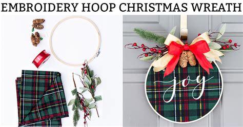 Embroidery Hoop Christmas Wreath - Easy DIY Christmas Craft