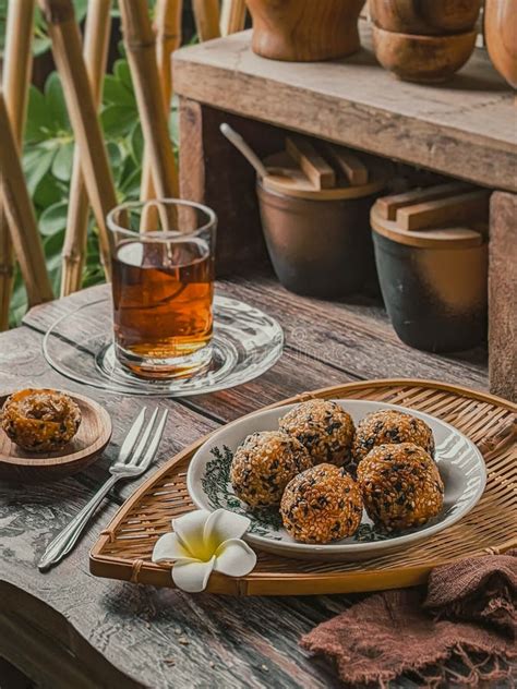 Malaysian Dessert Called Kuih Bom Stock Photo Image Of Cooking