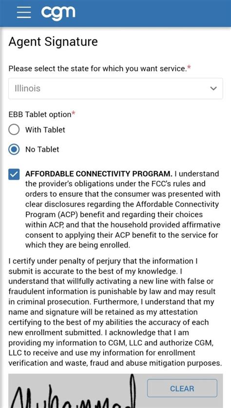 Enrollment Details In CGM Lifeline Assistance Program