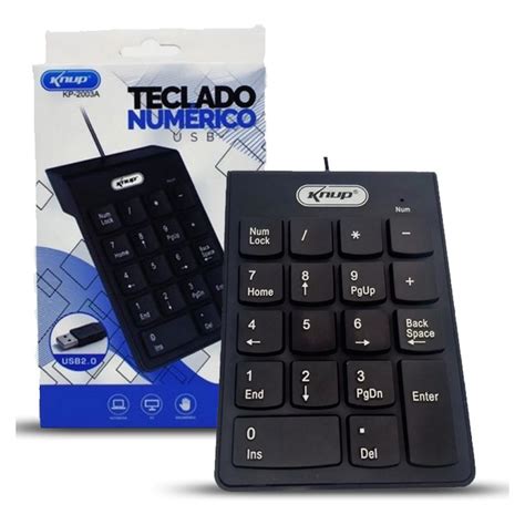 Mini Teclado Numerico Usb Fio Teclas Knup Kp A Shopee Brasil