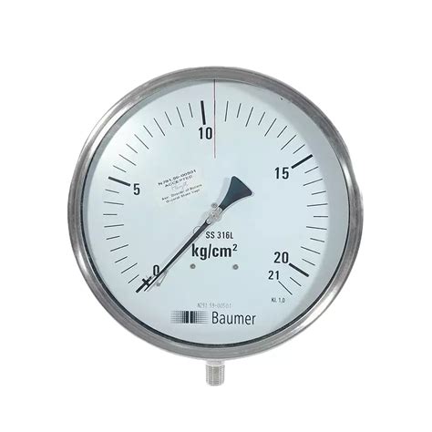 Buy Baumer IBR Certified Pressure Gauge 10 Inch Dial SS Body 0 100 KG