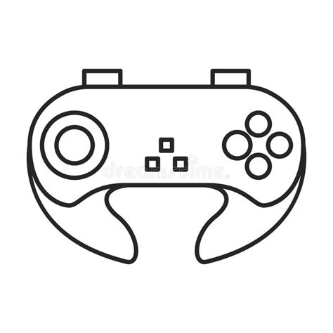 Juego Vectorial De Joystick Icono De Vector De Contorno Aislado En Juego De Fondo Blanco De