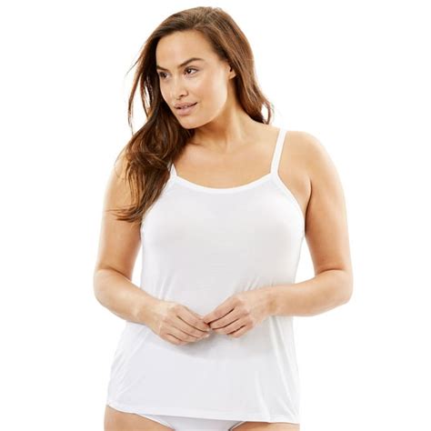 Comfort Choice Womens Plus Size Modal Cami 1820 White