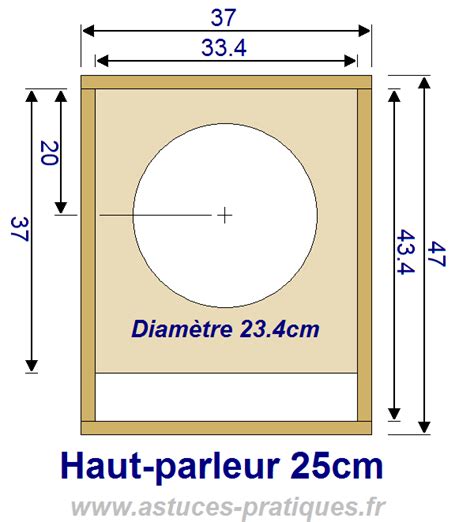 Réaliser soi même un caisson de basse pour haut parleur de 25cm est