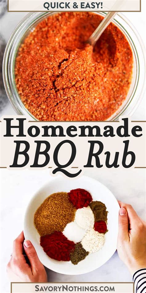 Homemade Bbq Rub Recipe Savory Nothings Rub Recipes Bbq Rub Recipe