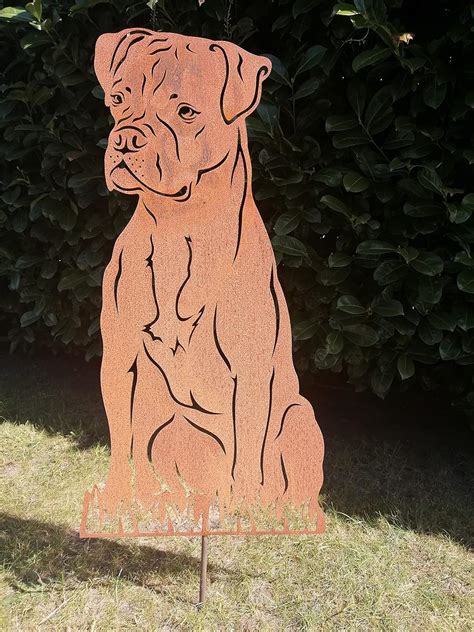 Gartendeko Fockbek Metallfigur Gartenfigur Hundefigur Hund Deko H He Ca