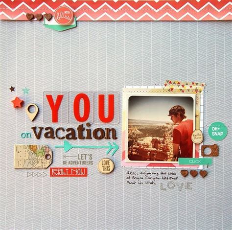 You On Vacation Scrapbook Inspiration Scrapbook Pages Scrapbook