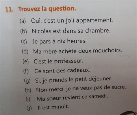 11 Trouvez La Question