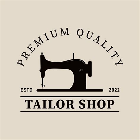 Tailor Shop Vintage Logo Icon And Symbol Vector Illustration Design