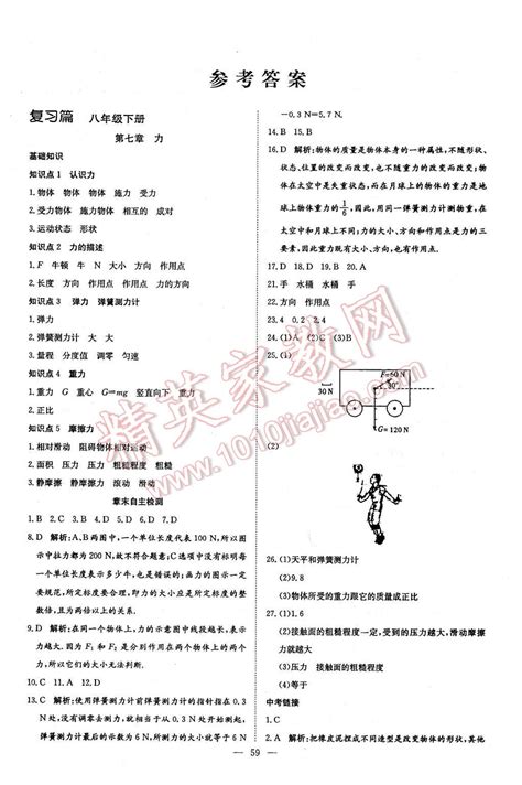 2015年鲁人泰斗暑假训练营假期好时光八升九年级物理j版答案——青夏教育精英家教网——