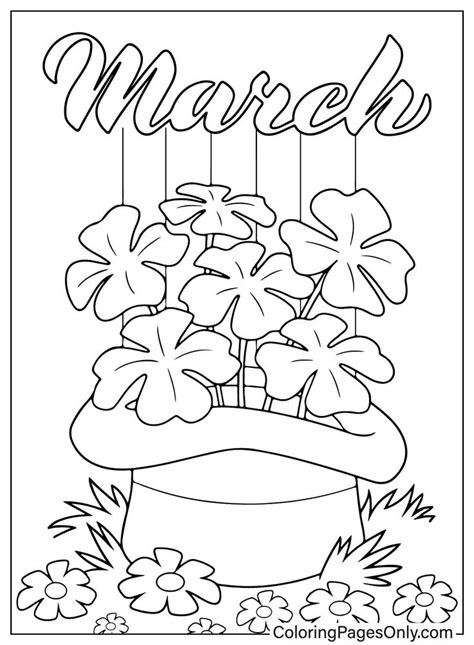 March Coloring Pages Coloringpagesonly In Coloring