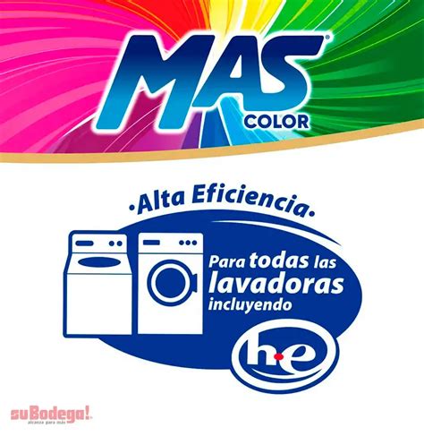 Detergente Más Color Líquido 830 ml suBodega alcanza para más