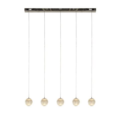 Searchlight Cc Allure Light Led Bar Pendant Chrome Metal Clear