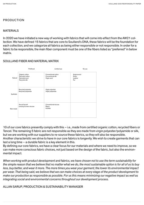 Soulland 2020 Responsibility Paper 2020 Soulland