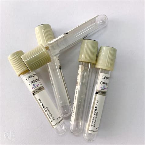 Disposable Glucose Blood Tube Sodium Fluoride Potassium Oxalate Additive