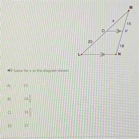 Please Help Solve For X In The Diagram Shown