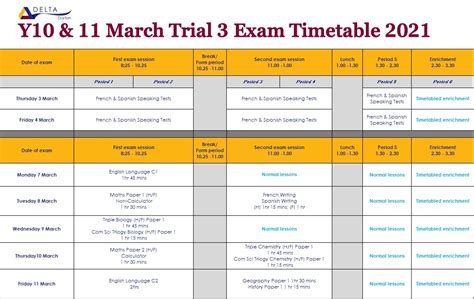 Myrtle Parsons Info Gcse Exam Timetable 2023