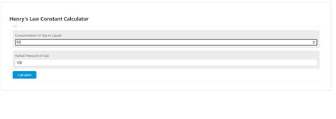 Henry S Law Constant Calculator Calculator Academy