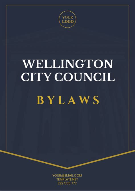 Free Wellington City Council Bylaws Template Edit Online And Download