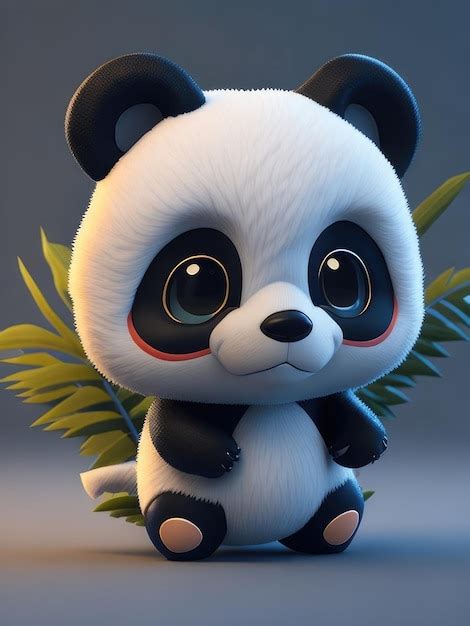 Premium Photo Cute Tiny Anime Panda