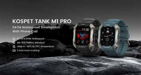 KOSPET TANK M1 PRO Smartwatch 1 72 Large IPS Screen Blue