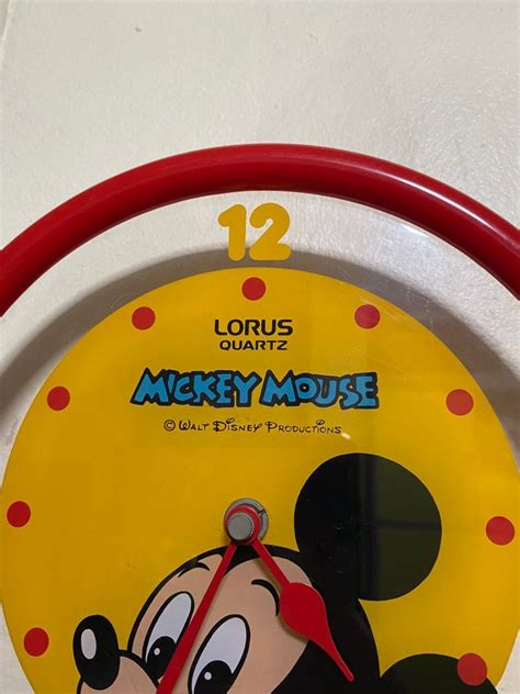 Vintage Mickey Mouse Lorus Quartz Wall Clock Very Rare On Carousell