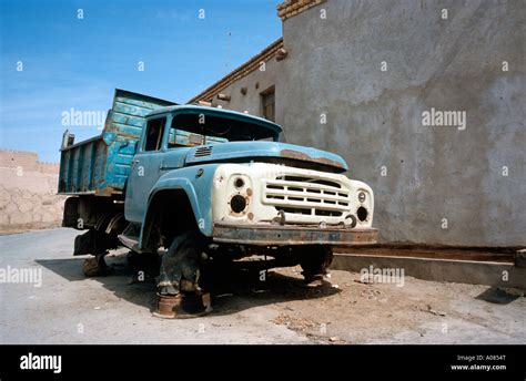 Old Russian truck in the Uzbek city of Khiva Stock Photo - Alamy