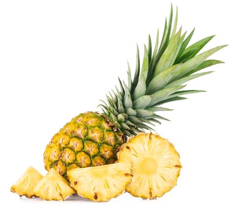 Premium Photo Pineapple Slice Isolated On White Background