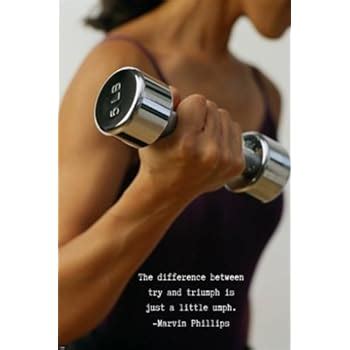 Amazon.com: Woman Lifting Weight MOTIVATIONAL POSTER with Quote 24X36 ...