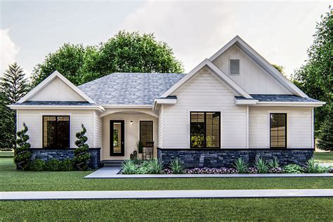 New American Ranch with Open Concept Floor Plan - 62537DJ ...