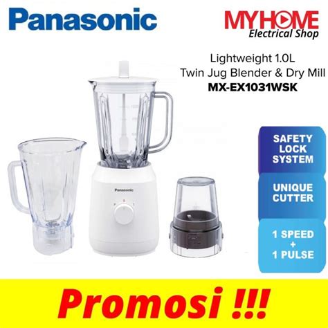 PANASONIC TWIN JUG BLENDER WITH DRY MILL MX EX1031WSK Lazada