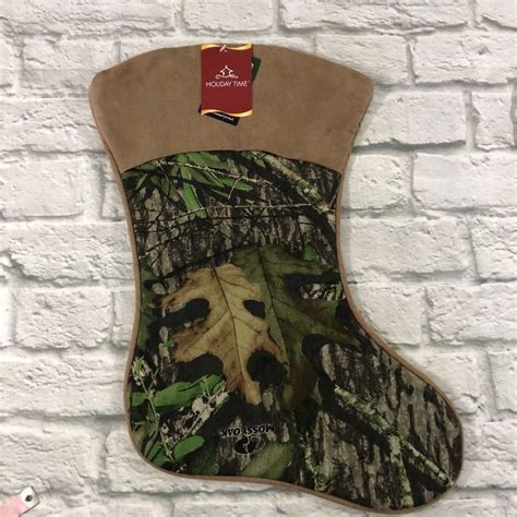 Mossy Oak Camo Christmas Stocking Tan Camouflage Holiday Time For Sale