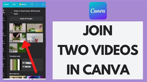 How To Join Two Videos In Canva Merge Videos On Canva Youtube