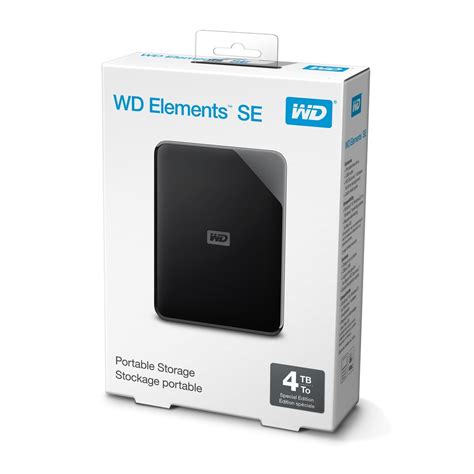 WD Western Digital 4 TB Elements SE 2 5 Zoll Schwarz Externe HDD