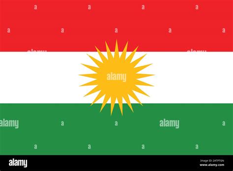 Kurdistan flag in proportions and colors vector Stock Vector Image & Art - Alamy