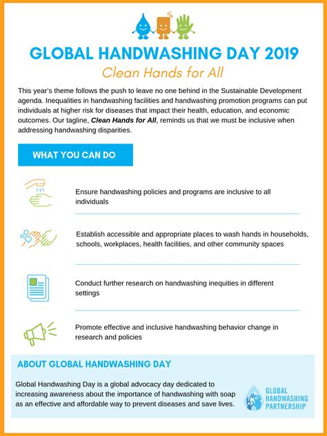 Infographic Clean Hands For All The Global Handwashing Partnership