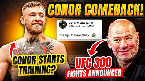 Conor Mcgregor Starts Training For Comeback In Ufc Ufc Fights