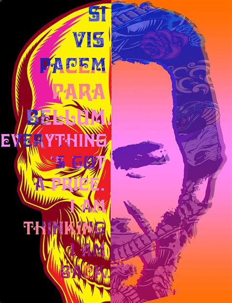 John Wick Pop Text Art Skull Poster Digital Art By Wan Quyen Huang