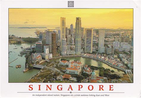 Postcard A La Carte Singapore Skyscrappers Day And Night View