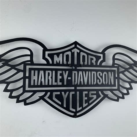 Harley Davidson Metal Sign Metal Wall Art Wall Decor Harley Etsy