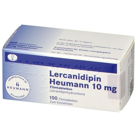 Lercanidipin Heumann 10 Mg 100 St Mit Dem E Rezept Kaufen Shop Apotheke